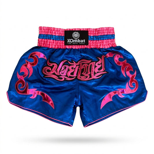 KOMBAT Muay Thai Shorts – Blue Pink