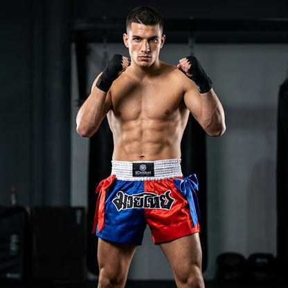 KOMBAT Muay Thai Shorts – Red Blue