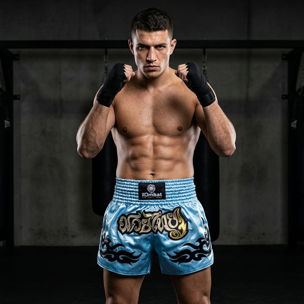 KOMBAT Muay Thai Shorts – Sky Blue