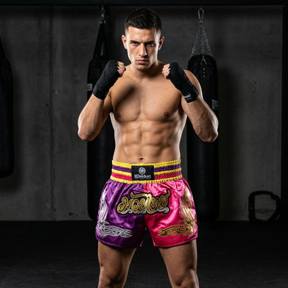 KOMBAT Muay Thai Shorts – Purple Pink
